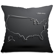 USA Map Hand Drawn Background Vector,illustration Pillows 67851488