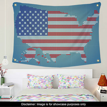 USA Map Wall Art 64327627