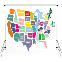 USA Map With States Backdrops 69681955