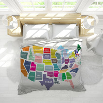 USA Map With States Bedding 69681955