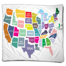 USA Map With States Blankets 69681955