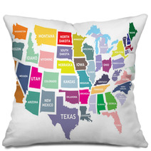 USA Map With States Pillows 69681955