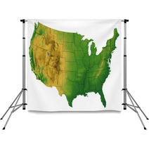 USA Map With Terrain Backdrops 8473148