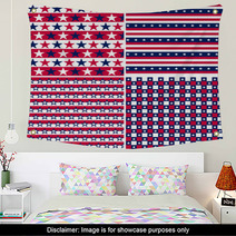 Usa Seamless Pattern Wall Art 50351307