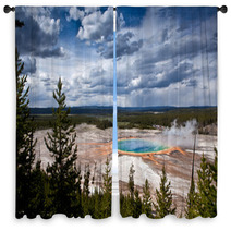 USA - Yellowstone NP, Prismatic Pool Window Curtains 69800796