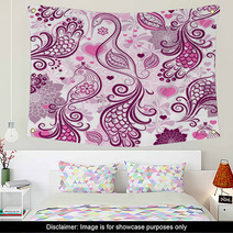 Valentine Repeating Pink Pattern Wall Art 50779345