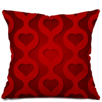 Valentine's Day Background With Hearts Pillows 68205210