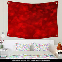 Valentine's Day Background With Hearts. Wall Art 65888991