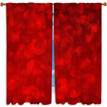 Valentine's Day Background With Hearts. Window Curtains 65888991