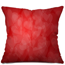 Valentine's Day Red Hearts Background Pillows 60478645