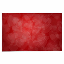 Valentine's Day Red Hearts Background Rugs 60478645