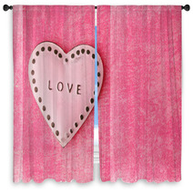 Valentines Day Background Window Curtains 59997483