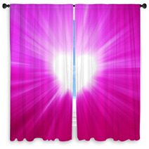 Valentines Hearts Abstract Pink Background Window Curtains 59978194