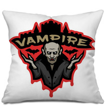 Vampire Emblem On A Dark Background Pillows 168577680