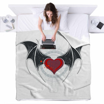 Vampire Heart Blankets 108764213