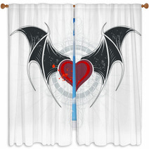 Vampire Heart Window Curtains 108764213