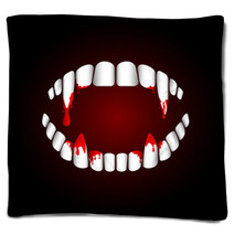 Vampire Teeth Blankets 56123482