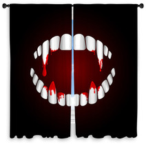 Vampire Teeth Window Curtains 56123482
