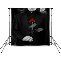 Vampire With A Rose Backdrops 44070402