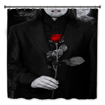 Vampire With A Rose Bath Decor 44070402