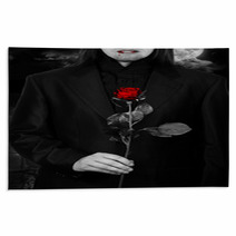 Vampire With A Rose Rugs 44070402