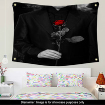 Vampire With A Rose Wall Art 44070402