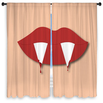 Vampire Woman Window Curtains 64359670