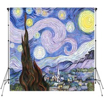 Van Gogh The Starry Night Adult Coloring Page Backdrops 199514031