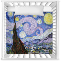 Van Gogh The Starry Night Adult Coloring Page Nursery Decor 199514031