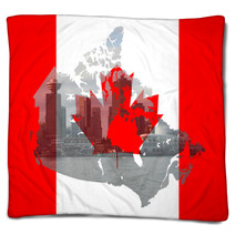 Vancouver Skyline Canada Blankets 2363826