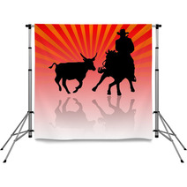 Vaquero Llevando Vacas Backdrops 13738588