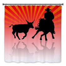 Vaquero Llevando Vacas Bath Decor 13738588