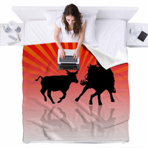Vaquero Llevando Vacas Blankets 13738588