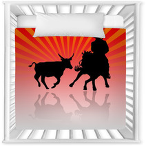 Vaquero Llevando Vacas Nursery Decor 13738588