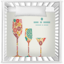 Vector Abstract Decorative Circles Three Wine Glasses Nursery Decor 72320611