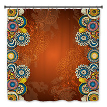 Vector Abstract Floral Decorative Background. Bath Decor 59507569