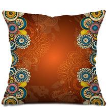 Vector Abstract Floral Decorative Background. Pillows 59507569