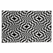 Vector Abstract Monochrome Illusive Seamless Pattern. Rugs 67121899
