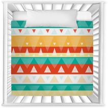 Vector Abstract Vibrant Ikat Stripes Seamless Pattern Background Nursery Decor 54162888