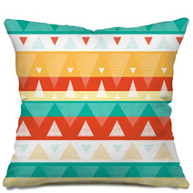 Vector Abstract Vibrant Ikat Stripes Seamless Pattern Background Pillows 54162888