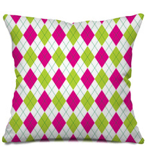 Vector Argyle Seamless Pattern In Pink And Green Color Seamless Argyle Pattern Checkered Seamless Pattern Pillows 162079632