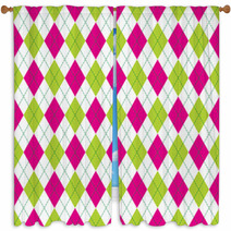 Vector Argyle Seamless Pattern In Pink And Green Color Seamless Argyle Pattern Checkered Seamless Pattern Window Curtains 162079632
