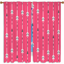 Vector Arrow Clip Art Set On Pink Background Window Curtains 70416850