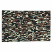 Vector Autumn Forest Woodland Seamless Camo Rugs 64447998