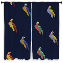 Vector Background With Birds Window Curtains 62271292