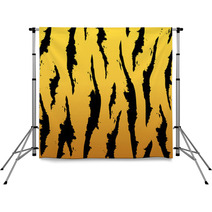 Vector Black And Orange Stripped Tiger Design Backdrops 53464068