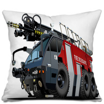 Vector Cartoon Firetruck Pillows 47000247