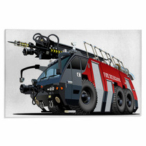 Vector Cartoon Firetruck Rugs 47000247
