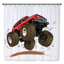Vector Cartoon Monster Truck Bath Decor 50565924