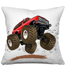 Vector Cartoon Monster Truck Pillows 50565924